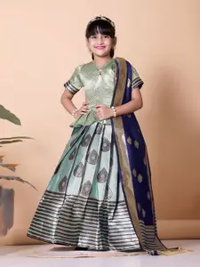 BAESD Girls Woven Design Ready to Wear Lehenga & Blouse With Dupatta