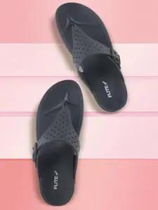 FLITE Women  T-Strap Flip Flops with Buckles