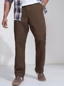 HIGHLANDER Men Relexed Fit High-Rise Regular Trousers