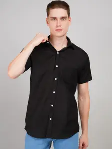 LOUIS MONARCH Men Regular Fit Spread Collar Solid Cotton Casual Shirt