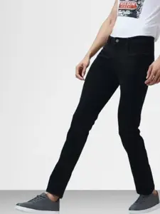 LINARIA Men Classic Slim Fit Stretchable Mid-Rise Jeans