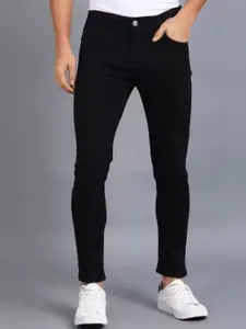 LINARIA Men Classic Slim Fit Mid-Rise Clean Look Stretchable Jeans