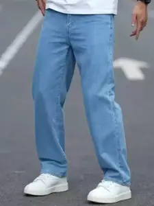 LINARIA Men Classic Regular Fit Mid-Rise Highly Distressed Non Stretchable  Jeans