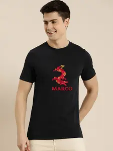 Enciger Men Printed Applique T-shirt