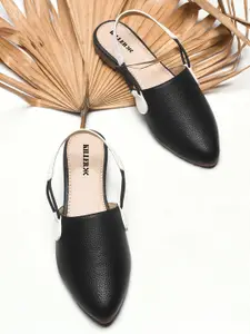 Killer Women Pointed Toe Ethnic Mules with Buckles Flats