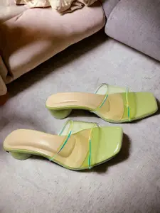 FABBMATE Girls Round Heeled Open Back Heels