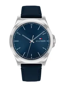 Tommy Hilfiger Men Round Dial & Leather Straps Analogue Watch TH1710666