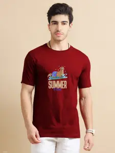 Enciger Men Printed Applique T-shirt
