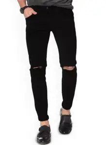 LINARIA Men Classic Slim Fit Slash Knee Jeans