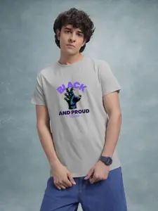 Enciger Men Printed Raw Edge T-shirt