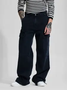 Snitch Men Snitch Black Mid-Rise Loose Fit  Jeans