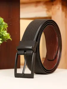 Teakwood Leathers Men Textured Leather Reversible Belt