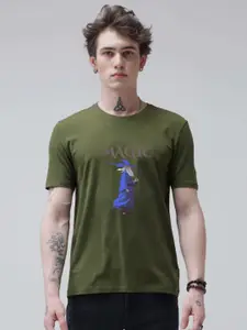 Enciger Men Printed Applique T-shirt