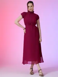 Raiyani Fashion Georgette Fit & Flare Midi Dress