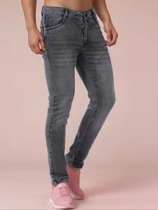 LINARIA Men Classic Slim Fit Low Distress Heavy Fade Jeans