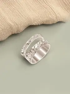 LeCalla 925 Sterling Silver-Plated Cubic Zirconia Finger Ring