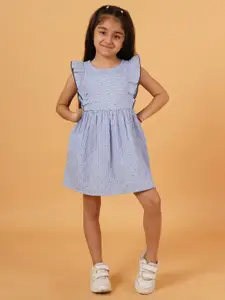 Creative Kids Girls Striped Cotton Fit & Flare Dress