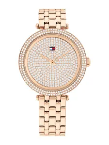Tommy Hilfiger Women Embellished Bracelet Style Straps Analogue Watch TH1782761