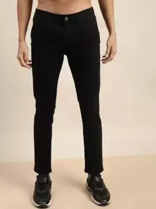 LINARIA Men Cotton Classic Tapered Fit Slash Knee Stretchable Jeans