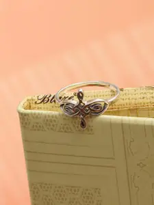 LeCalla 925 Sterling Silver Celtic Knot Cross Heart Eternity Wedding Finger Ring