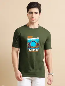 Enciger Men Printed Applique T-shirt