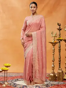 kasee Embellished Embroidered Pure Chiffon Saree