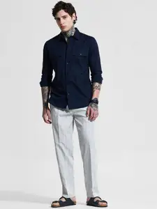 Snitch Men Striped Trousers