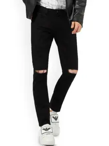 LINARIA Men Classic Slim Fit Slash Knee Jeans