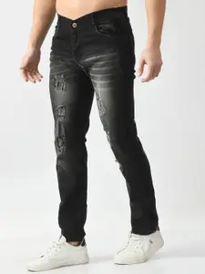 LINARIA Men Classic Mildly Distressed Mid-Rise Jeans