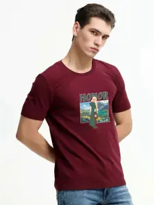 Enciger Men Printed Applique T-shirt