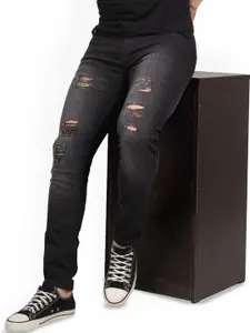 LINARIA Men Classic Slim Fit Mildly Distressed Light Fade Jeans