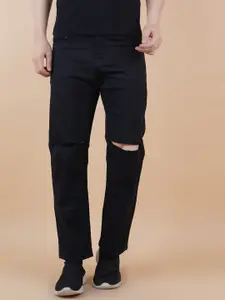 LINARIA Men Classic Relaxed Fit Slash Knee Cotton Jeans