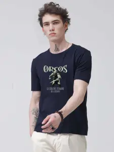 Enciger Men Printed Raw Edge T-shirt