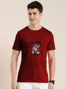Enciger Men Printed Applique T-shirt