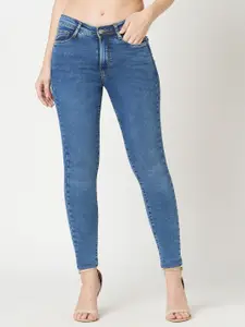 Kraus Jeans Women Skinny Fit Mid-Rise Light Fade Jeans