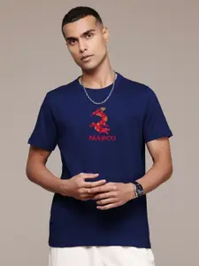 Enciger Men Printed Applique T-shirt