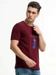 Enciger Men Printed Applique T-shirt