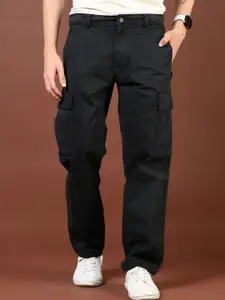 V-Mart Men Mid-Rise Cotton Cargos Trousers