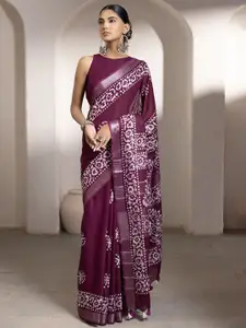 Soch Batik Zari Linen Blend Saree