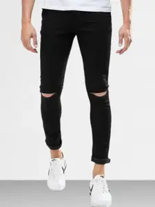 LINARIA Men Classic Cotton Slim Fit Slash Knee Jeans
