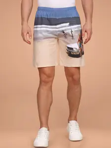 BULLMER Men Graphic Printed Regular Shorts