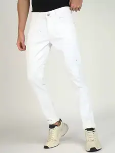 LINARIA Men Classic Slim Fit Highly Distressed Stretchable Jeans