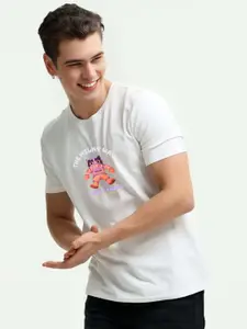 Enciger Men Printed Raw Edge T-shirt