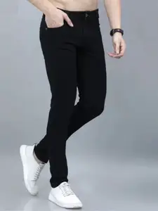 LINARIA Men Classic Regular Fit Mid-Rise Slash Knee Stretchable Jeans