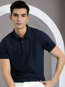 Moda Rapido Men Solid Polo Collar T-shirt