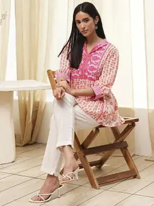 Biba Women Ethnic Motifs Printed Pure Cotton A-Line Kurti