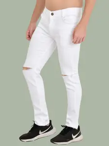 LINARIA Men Classic Slim Fit Slash Knee Cotton Jeans