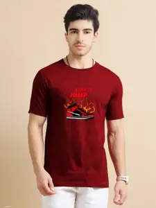 Enciger Men Printed Applique T-shirt