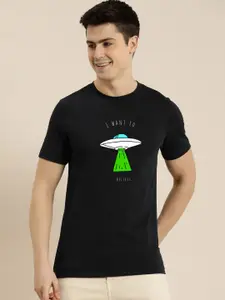 Enciger Men Printed Applique T-shirt