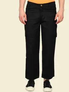 LINARIA Men Cotton Classic Boyfriend Fit Mid-Rise Cargo Styles Jeans